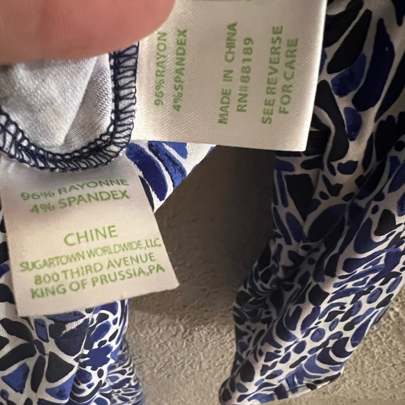 Lilly Pulitzer Bryce Romper in Bright Navy Taverna Tile Allover - Picture 14 of 15